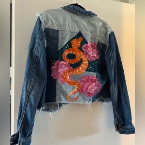 Painted denim jacket